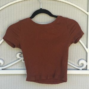 Burnt orange crop top